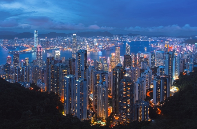 Hong Kong Lion Mountain Night View